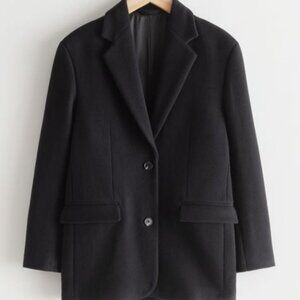 & Other Stories Black Wool Blazer - Size 4 ✨